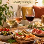 Sélection de vins et amuse-bouches livrés à domicile.