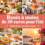 Sélection de rosés à moins de 30 euros pour l'été avec des bouteilles assorties.